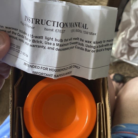 Tuscany Candle Orange Metal Pumpkin Tabletop Wax Warmer - Picture 10 of 10